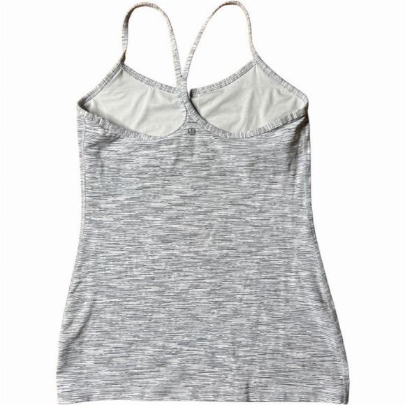 Lululemon Power Y Tank Wee Are From Space Ice Grey Alpine White Size 8 - Picture 8 of 9